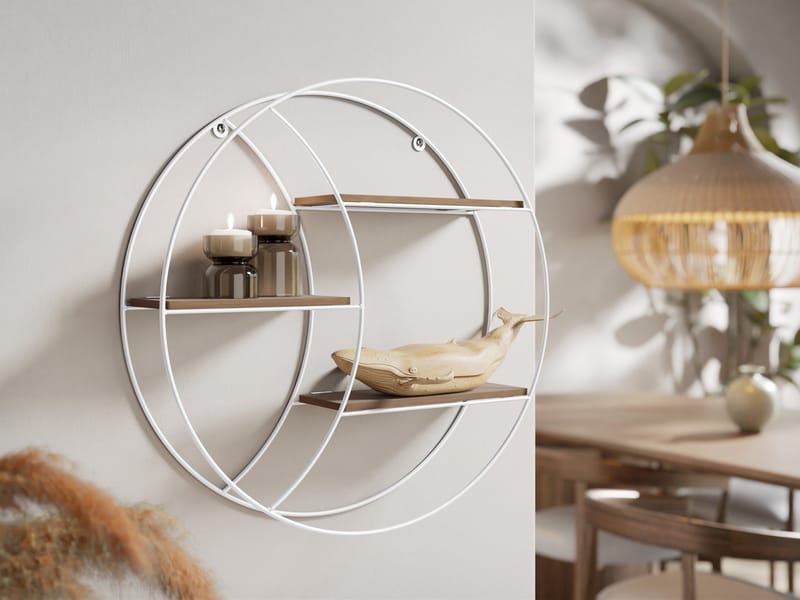 Elyran Vägghylla 44 cm - vit, brun - Förvaring - Hylla - Vägghylla