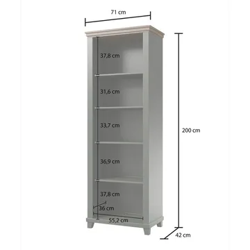Evora Bokhylla 200 cm i Ek - Grön - Förvaring - Hylla - Bokhylla