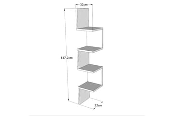 Ezzi Vägghylla 22 cm - Vit - Möbler - Bord & matgrupper - Avlastningsbord - Konsolbord & sidobord