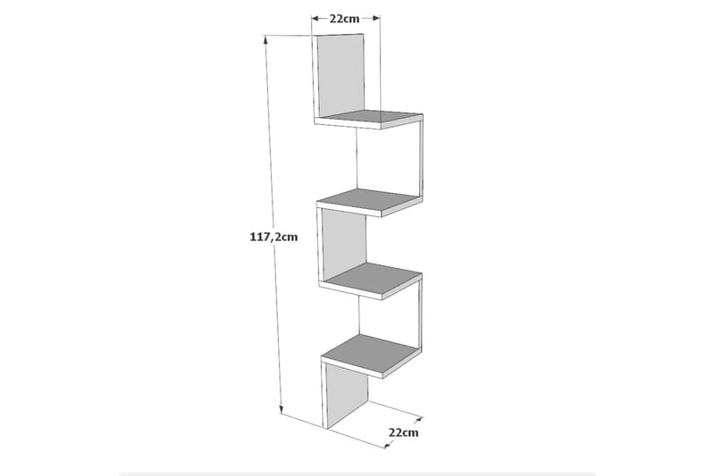 Ezzi Vägghylla 22 cm - Vit - Möbler - Bord & matgrupper - Avlastningsbord - Konsolbord & sidobord