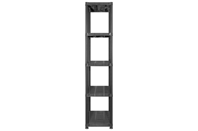Förvaringshylla 5 hyllor svart 213x38x170 cm plast - Svart - Förvaring - Hylla - Vägghylla