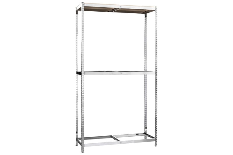 beBasic Däckställ 2 hyllplan silver 110x40x180 cm stål - Silver - Lagerhylla