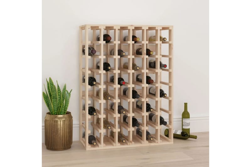 beBasic Vinställ 70x33x94 cm massiv furu - Brown - Förvaring - Hylla - Förvaringshylla - Vinställ & vinhylla