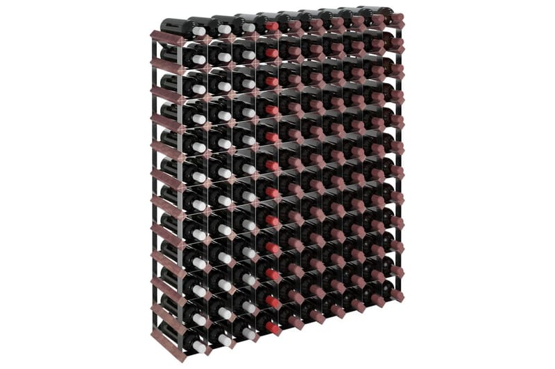 beBasic Vinställ för 120 flaskor brun massiv furu - Brown - Vinställ & vinhylla
