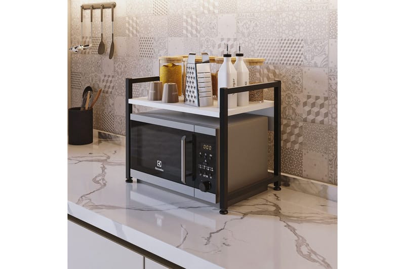 Köksdyna Kunimitsu Vit / Svart - Vit / Svart - Förvaring - Hylla - Förvaringshylla - Kryddhylla & kryddställ