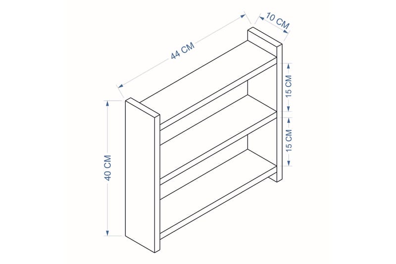 Kosmikoa Lagerhylla 44x10 cm - Antracit - Förvaring - Hylla - Förvaringshylla - Lagerhylla