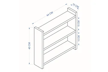 Kosmikoa Lagerhylla 44x10 cm - Vit - Förvaring - Hylla - Förvaringshylla - Lagerhylla