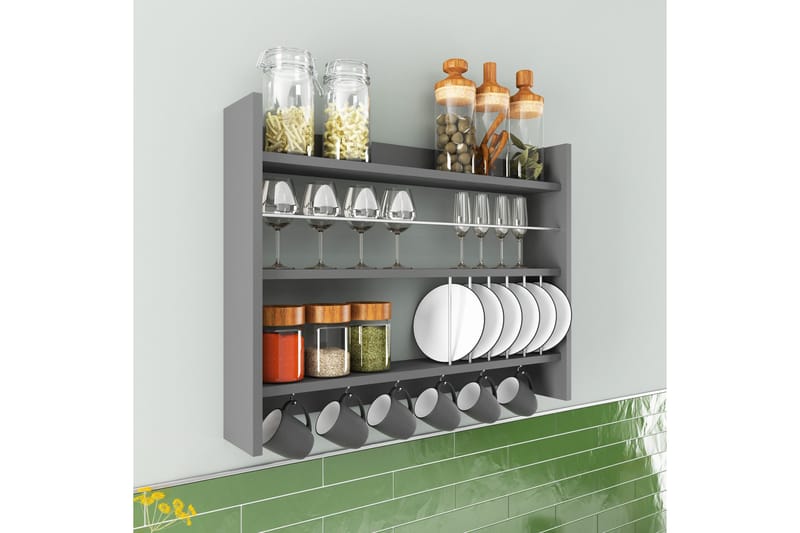 Lesince Kryddhylla 85x15 cm - Antracit - Förvaring - Hylla - Förvaringshylla - Kryddhylla & kryddställ