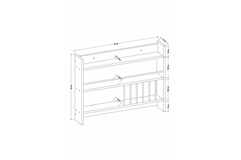 Lesince Kryddhylla 85x15 cm - Vit - Förvaring - Hylla - Förvaringshylla - Kryddhylla & kryddställ