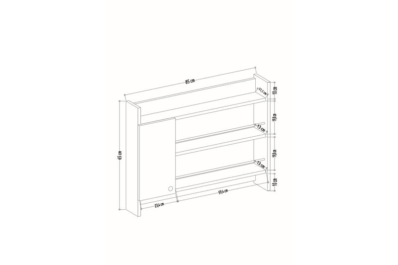 Nivillac Kryddhylla 85x15 cm - Grå - Förvaring - Hylla - Förvaringshylla - Kryddhylla & kryddställ