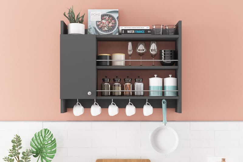 Nivillac Kryddhylla 85x15 cm, Grå