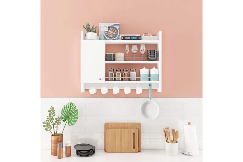 Nivillac Kryddhylla 85x15 cm - Vit - Förvaring - Hylla - Förvaringshylla - Kryddhylla & kryddställ