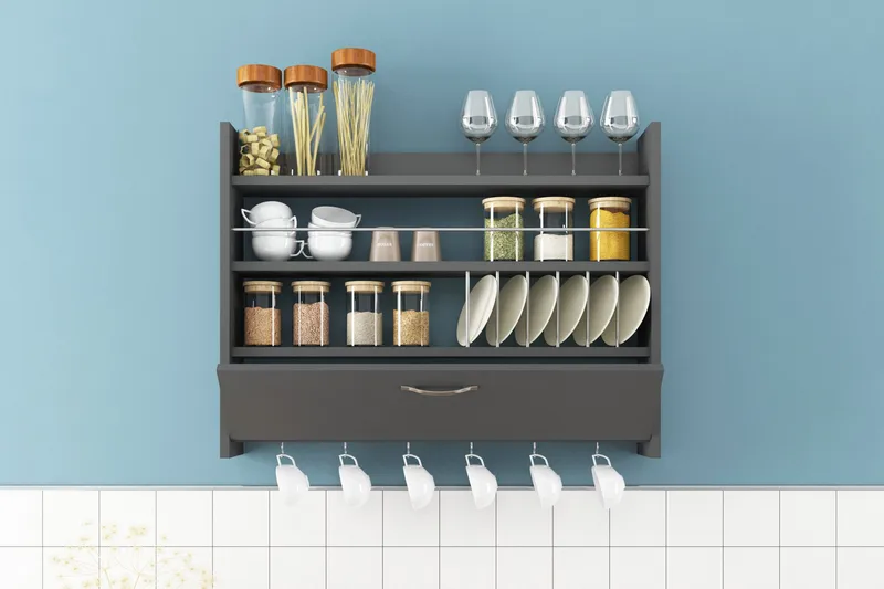 Rovdane Kryddhylla 85x15 cm - Antracit - Förvaring - Hylla - Förvaringshylla - Kryddhylla & kryddställ