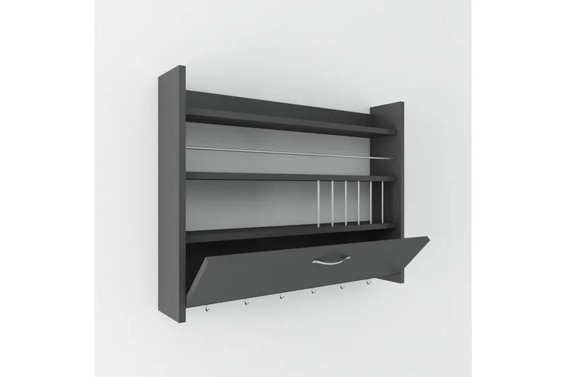 Rovdane Kryddhylla 85x15 cm - Antracit - Förvaring - Hylla - Förvaringshylla - Kryddhylla & kryddställ