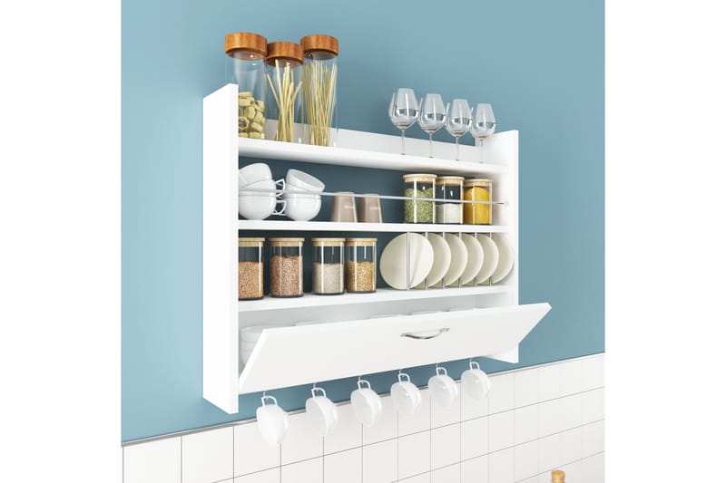 Rovdane Kryddhylla 85x15 cm - Extra Vit - Förvaring - Hylla - Förvaringshylla - Kryddhylla & kryddställ