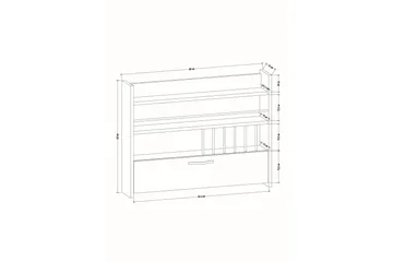 Rovdane Kryddhylla 85x15 cm - Extra Vit - Förvaring - Hylla - Förvaringshylla - Kryddhylla & kryddställ