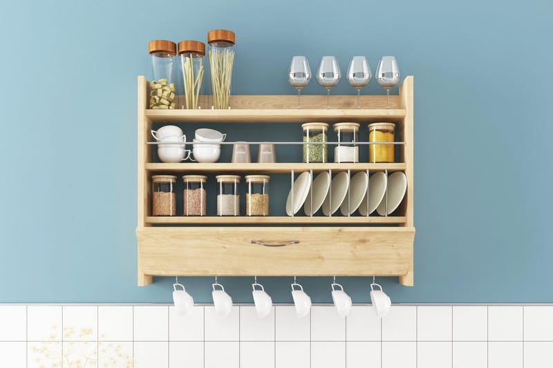 Rovdane Kryddhylla 85x15 cm, Trä/natur