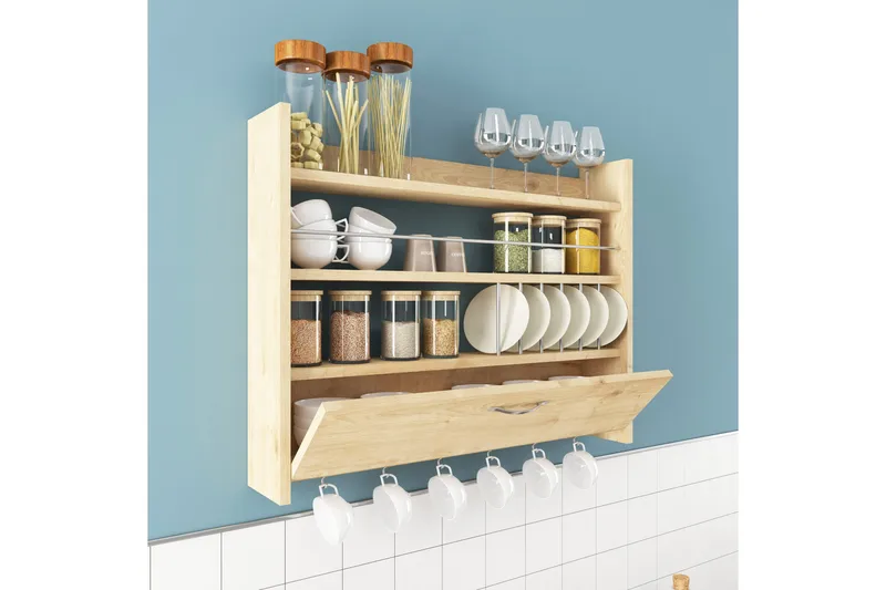Rovdane Kryddhylla 85x15 cm - Trä/natur - Förvaring - Hylla - Förvaringshylla - Kryddhylla & kryddställ
