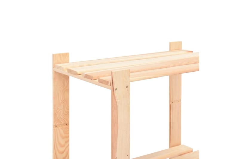 Förvaringshylla 3 hyllor 2 st 60x38x90 cm massiv furu 150 kg - Beige - Förvaring - Hylla - Förvaringshylla - Lagerhylla
