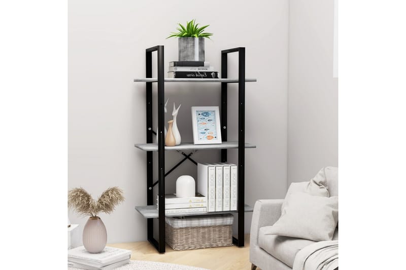 Förvaringshylla betonggrå 60x30x105 cm spånskiva - Grå - Förvaring - Hylla - Förvaringshylla - Lagerhylla