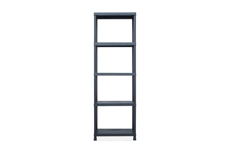 Förvaringshyllor 2 st svart 125 kg 60x30x180 cm plast - Svart - Förvaring - Hylla - Förvaringshylla - Lagerhylla