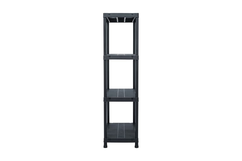 Förvaringshyllor 2 st svart 60x30x138 cm plast - Svart - Förvaring - Hylla - Förvaringshylla - Lagerhylla