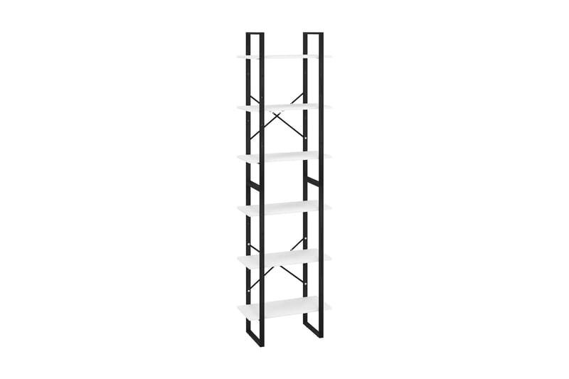 Förvaringshyllor 2 st vit 60x30x210 cm spånskiva - Vit - Lagerhylla