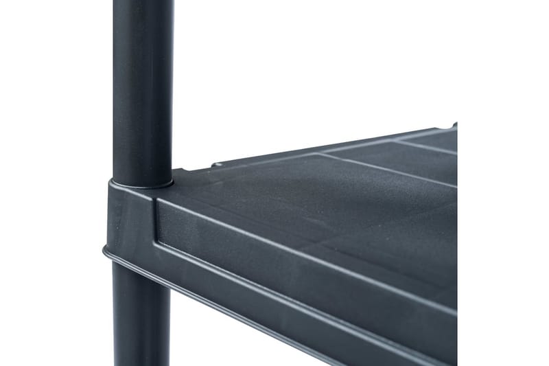 Förvaringshyllor 5 st svart 125 kg 60x30x180 cm plast - Svart - Förvaring - Hylla - Förvaringshylla - Lagerhylla