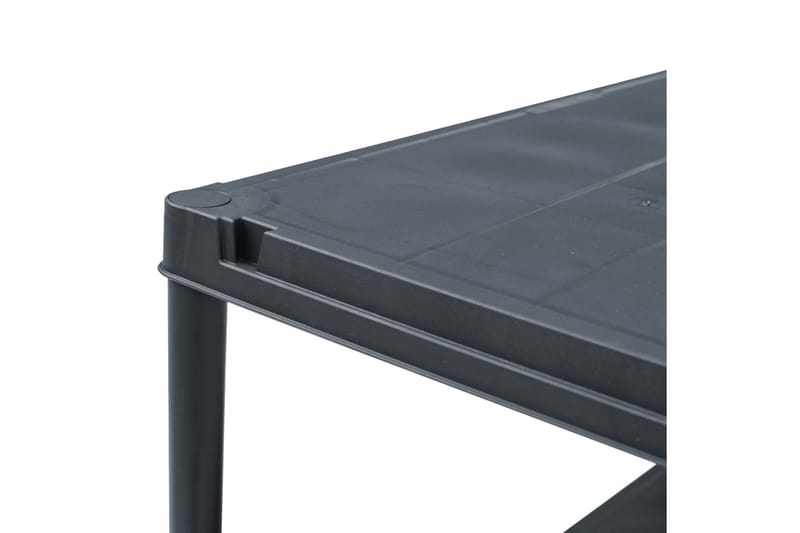 Förvaringshyllor 5 st svart 125 kg 60x30x180 cm plast - Svart - Förvaring - Hylla - Förvaringshylla - Lagerhylla