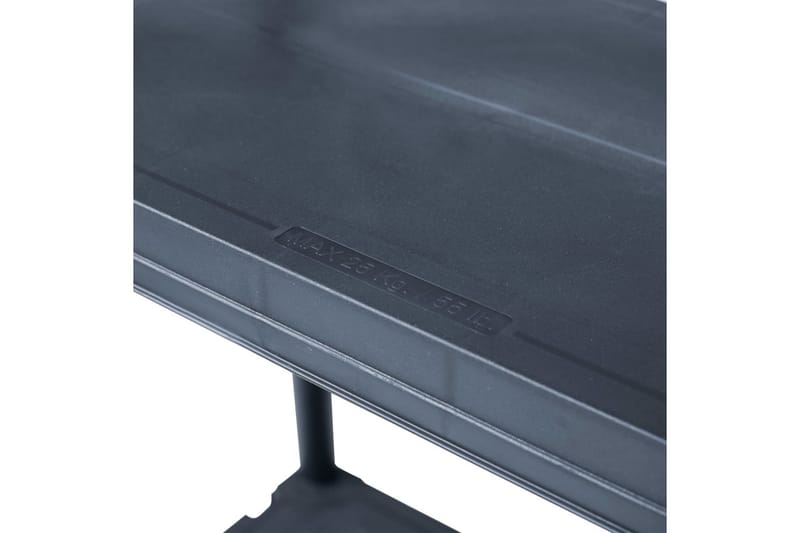 Förvaringshyllor 5 st svart 125 kg 60x30x180 cm plast - Svart - Förvaring - Hylla - Förvaringshylla - Lagerhylla