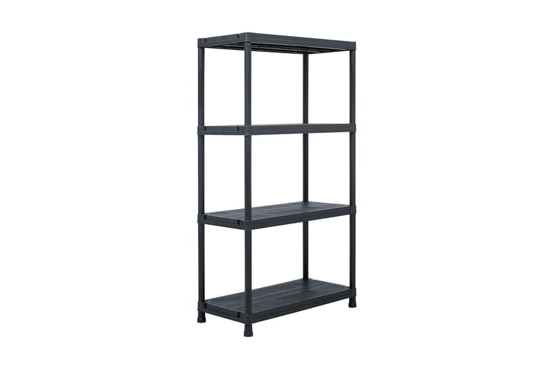 Förvaringshyllor 5 st svart 60x30x138 cm plast - Svart - Förvaring - Hylla - Förvaringshylla - Lagerhylla