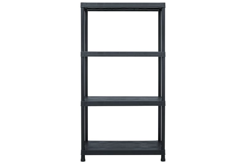 Förvaringshyllor 5 st svart 60x30x138 cm plast - Svart - Förvaring - Hylla - Förvaringshylla - Lagerhylla