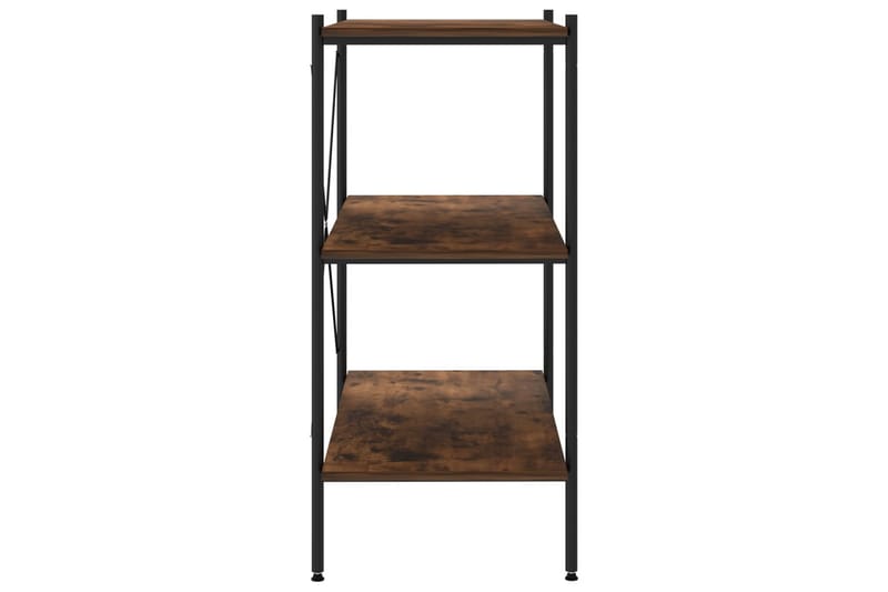 Hyllenhet med 3 hyllplan svart och mörkt trä 80x40x92 cm - Svart - Förvaring - Hylla - Förvaringshylla - Lagerhylla