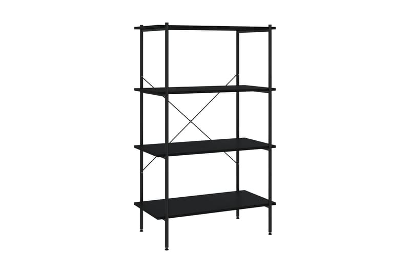 Hyllenhet med 4 hyllplan svart 80x40x130 cm - Svart - Förvaring - Hylla - Förvaringshylla - Lagerhylla