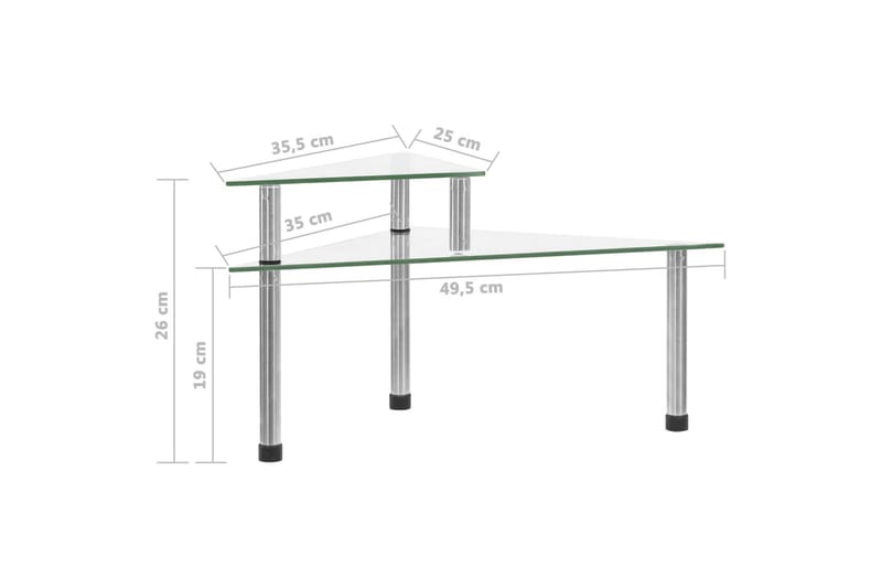 Kökshylla transparent 49,5x35x19 cm härdat glas - Transparent - Förvaring - Hylla - Förvaringshylla - Lagerhylla