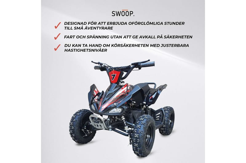 Swoop El Fyrhjuling Adventurer 1000W - Blå - Förvaring - Hylla - Förvaringshylla - Lagerhylla
