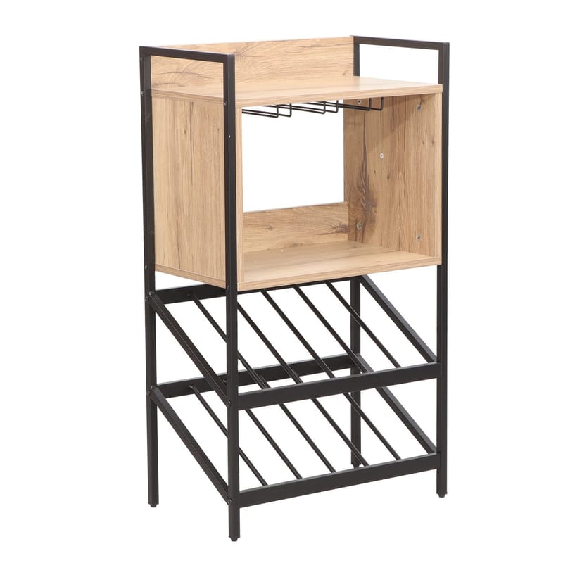 Vinställ Bjeldor Rustic melamin 51x30x90 cm, rustik