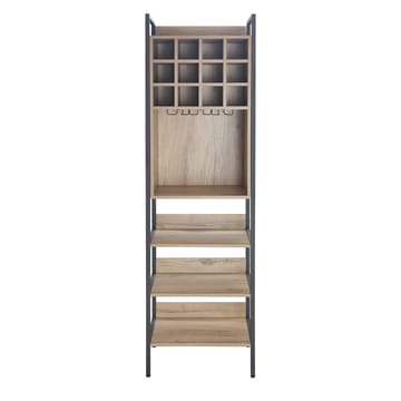 Vinställ Bjeldor Rustic melamin 52x40x180 cm - brun - Förvaring - Hylla - Förvaringshylla - Vinställ & vinhylla