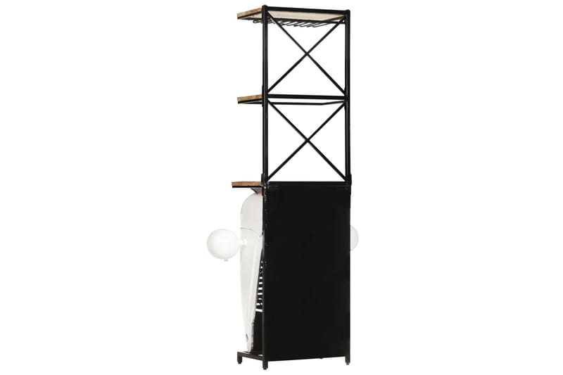 Vinhylla traktor vit 49x31x170 cm grovt mangoträ - Vit - Förvaring - Hylla - Förvaringshylla - Vinställ & vinhylla