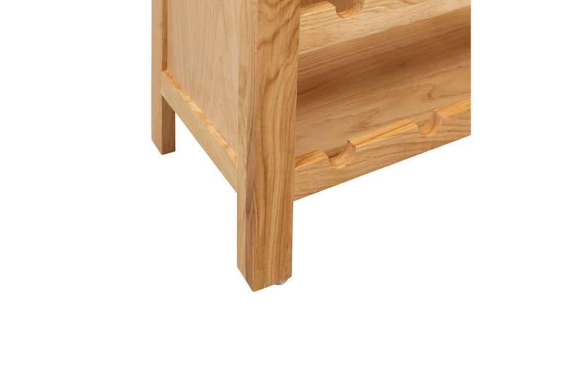 Vinskåp 72x32x90 cm massiv ek - Brun - Förvaring - Hylla - Förvaringshylla - Vinställ & vinhylla