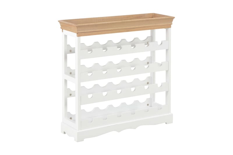 Vinskåp vit 70x22,5x70,5 cm MDF - Vit - Förvaring - Hylla - Förvaringshylla - Vinställ & vinhylla