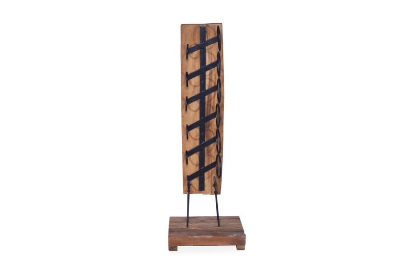 Vinställ för 6 flaskor 35x35x100 cm massiv teak - Brun - Förvaring - Hylla - Förvaringshylla - Vinställ & vinhylla