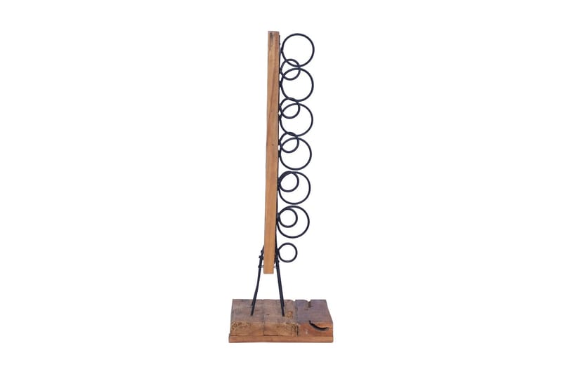 Vinställ för 6 flaskor 35x35x100 cm massiv teak - Brun - Förvaring - Hylla - Förvaringshylla - Vinställ & vinhylla