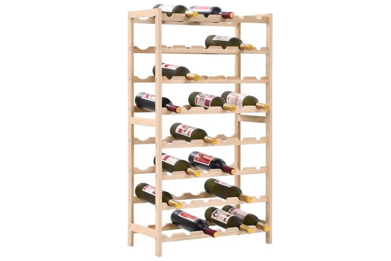 Vinställ i cederträ 57,5x28x102 cm - Brun - Förvaring - Hylla - Förvaringshylla - Vinställ & vinhylla