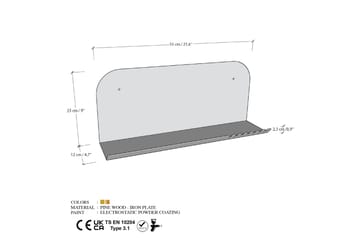 Faeryn Vägghylla 55 cm - Svart - Förvaring - Hylla - Vägghylla