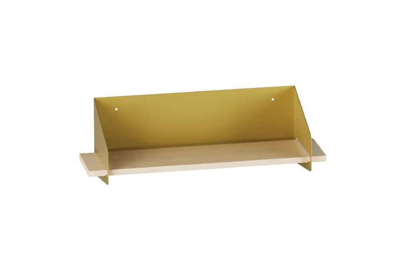 Faeryn Vägghylla 60 cm i Trä med Metallram, Guld