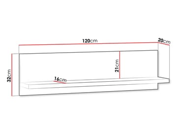 Fonti Vägghylla 120 cm - Brun - Förvaring - Hylla - Vägghylla