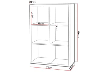 Franzine Bokhylla 77 cm - Beige - Förvaring - Hylla - Bokhylla