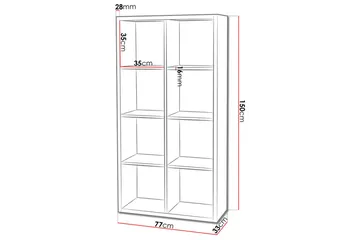 Franzine Bokhylla 77 cm - Vit - Förvaring - Hylla - Bokhylla