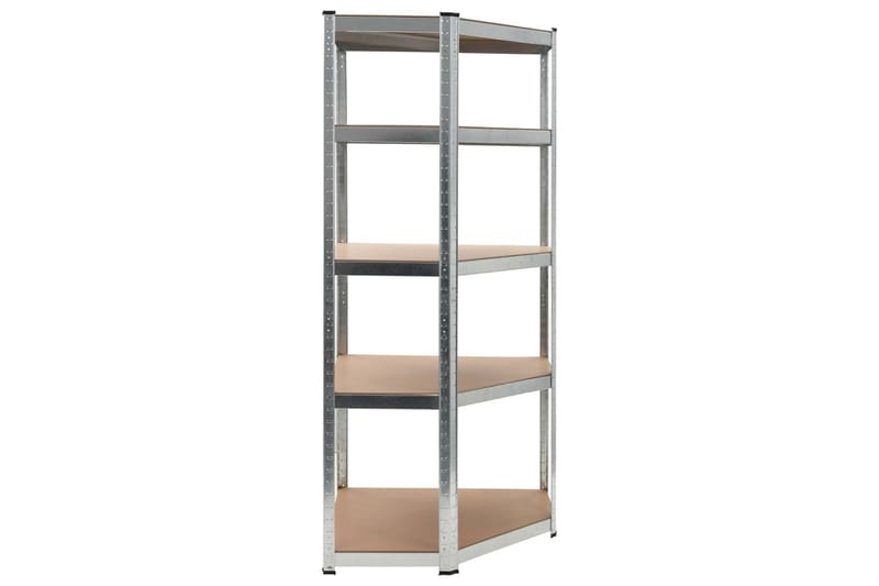 Förvaringshylla silver 75x75x180 cm stål och MDF - Silver - Förvaring - Hylla - Hörnhylla